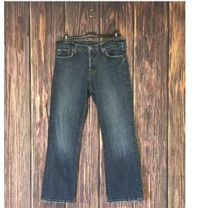 Lucky Brand Easy Rider Jeans Womens 32x28 Blue Dark Wash Straight Leg Denim